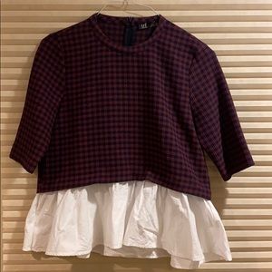 Zara trf collection peplum top